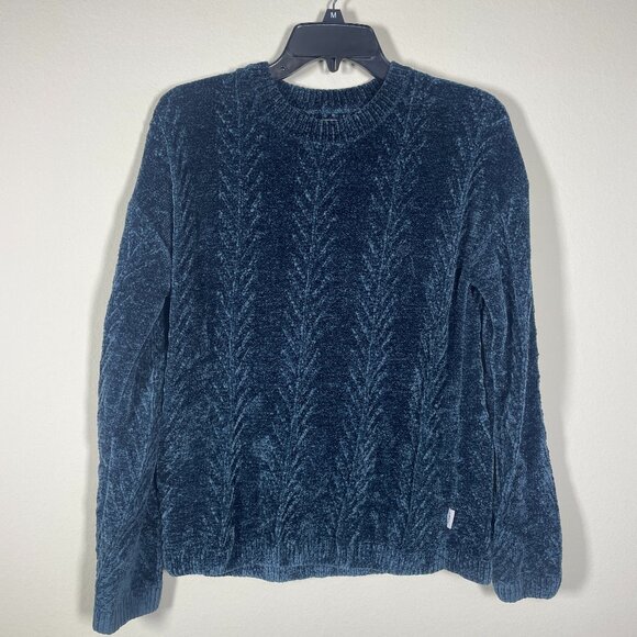 Orvis Women's Velvet Smokey Blue Knit Sweater Pullover Small! - Picture 1 of 5